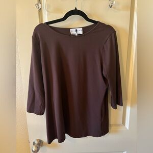 Dainty Jewells Brown Long Sleeve Classic Shirt - Capsule, Modest, Apostolic